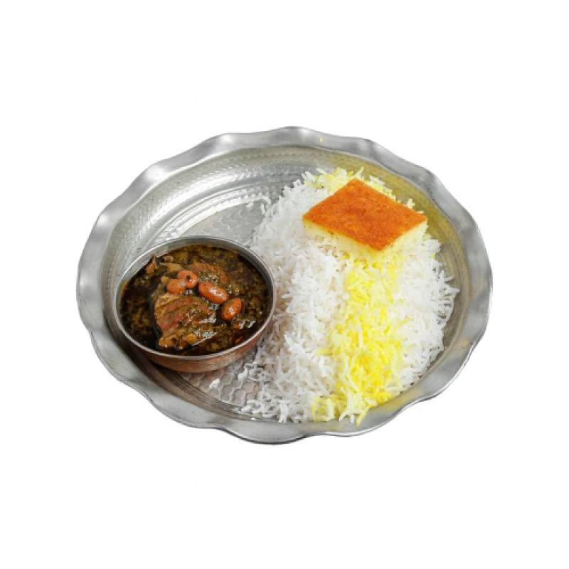 چلو خورشت قرمه سبزی