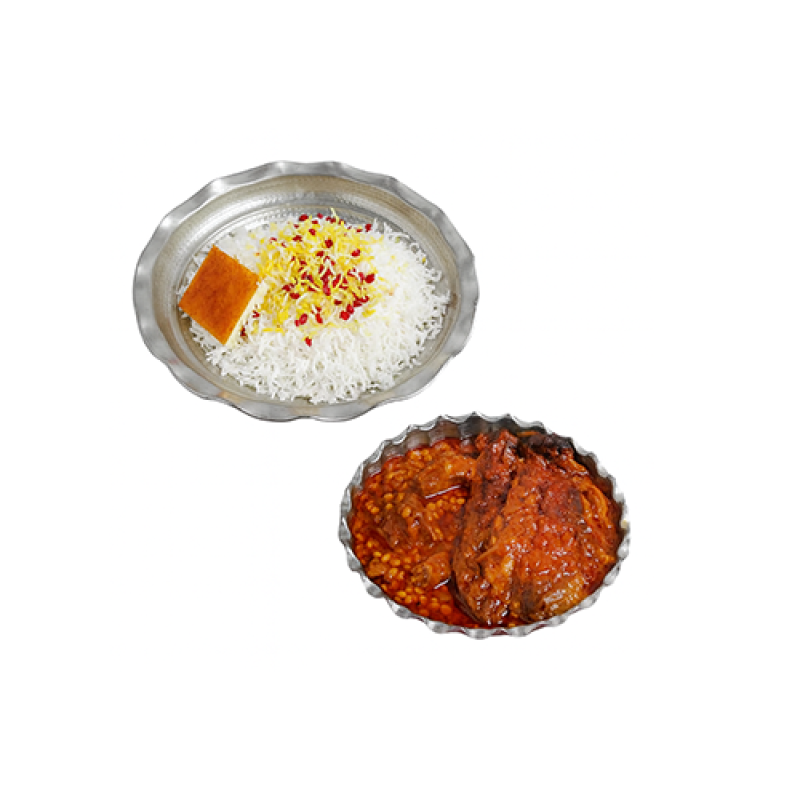 چلو خورشت قیمه بادمجان دورچین